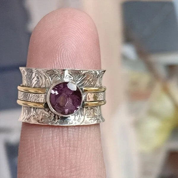 925 BohemianStyle  Crystal Meditation Ring