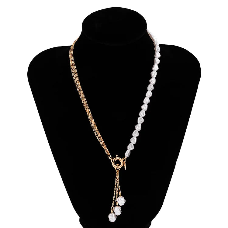 Ladies pearl tassel necklace