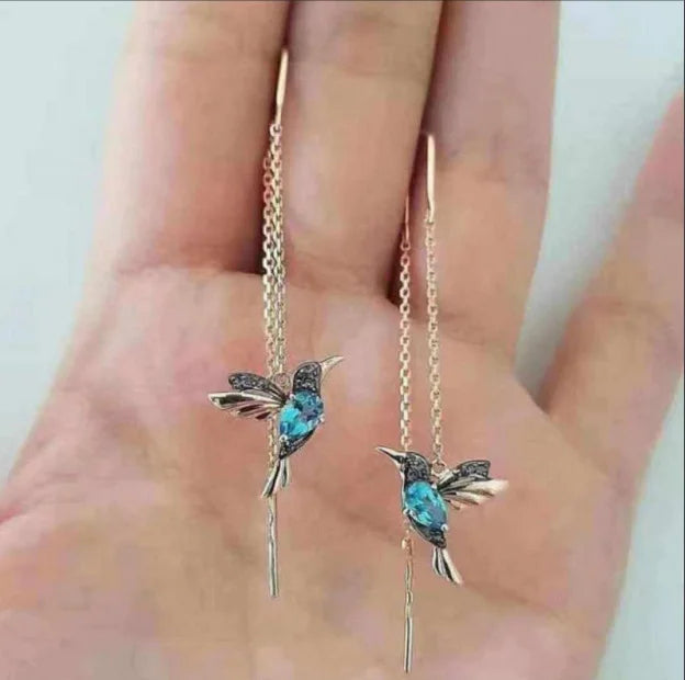 Mixed Zirconium Bird Earrings