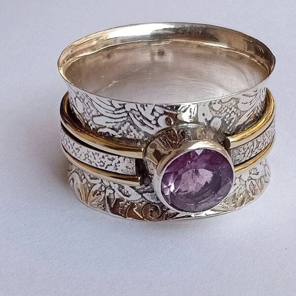 925 BohemianStyle  Crystal Meditation Ring