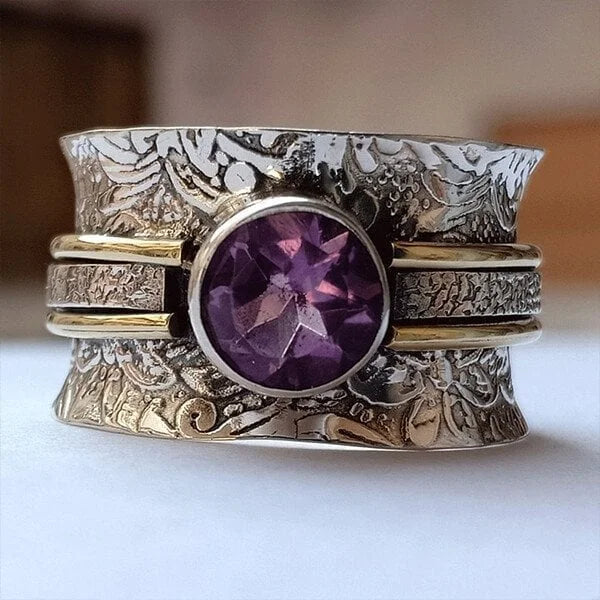 925 BohemianStyle  Crystal Meditation Ring