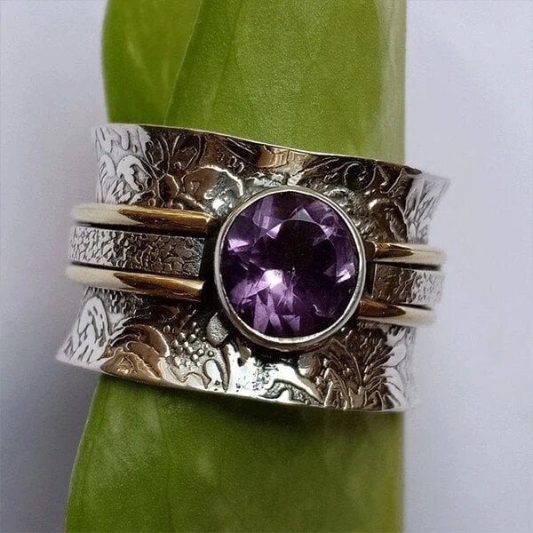 925 BohemianStyle  Crystal Meditation Ring