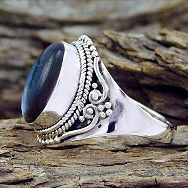 Sterling Silver Labradorite Gem Ring