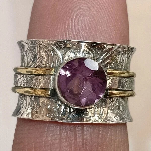 925 BohemianStyle  Crystal Meditation Ring