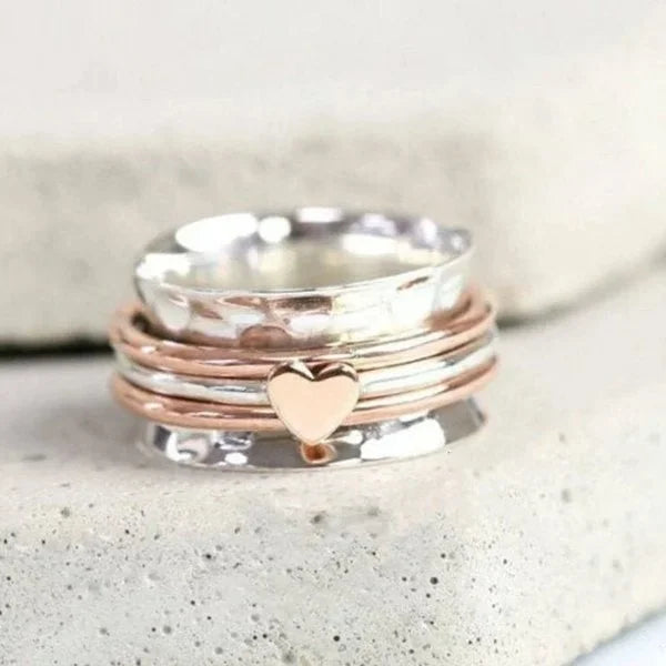 Self Love Spinner Heart Ring