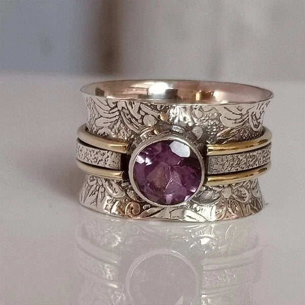 925 BohemianStyle  Crystal Meditation Ring